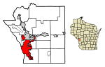 La Crosse County Wisconsin Incorporated and Unincorporated areas La Crosse Highlighted